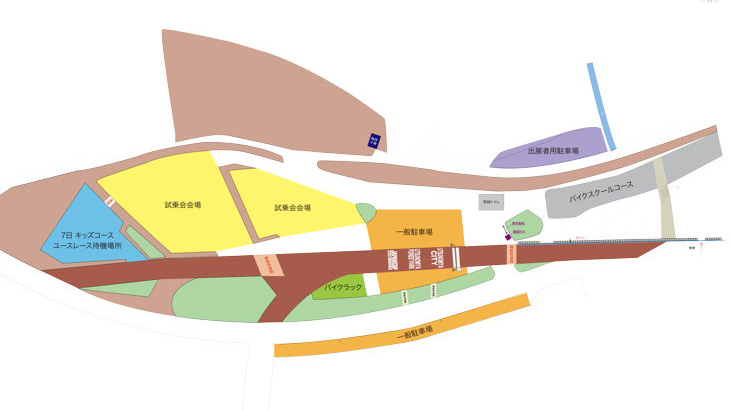 『JAPAN CUP サイクルフェスタ試乗会』メイン会場MAP（宇都宮市森林公園駐車場）