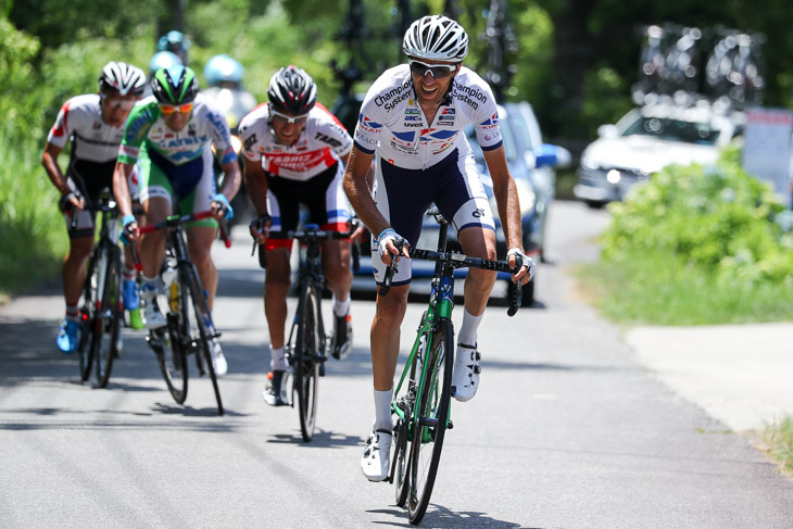 ツール・ド・熊野でステージ優勝を挙げたトマ・ルバ（フランス、キナンサイクリングチーム）