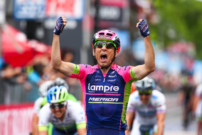 ジロ・デ・イタリア2015第7ステージを制したディエゴ・ウリッシ（イタリア、ランプレ・メリダ）