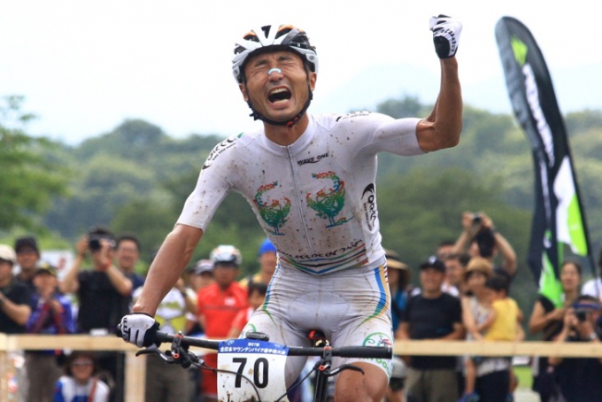 2014年全日本MTB XC男子チャンピオンの武井亨介（チーム・フォルツァ！）