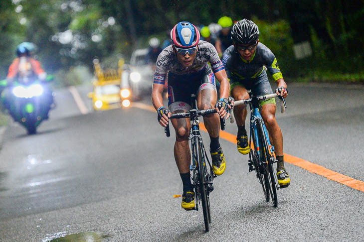 残り3km　豊田勝徳（WAKO'S）と米谷隆志（LEOMOベルマーレ）が先行